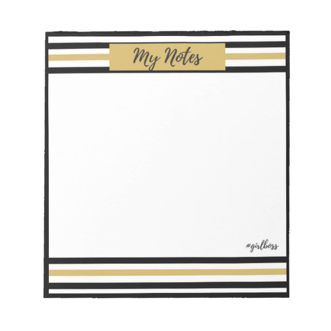 My Notes with #GirlBoss Hashtag (Front)