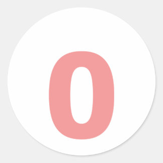 My Number Is 0 Classic Round Sticker