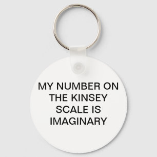 My number on the Kinsey Scale is Imaginary Key cha Key Ring