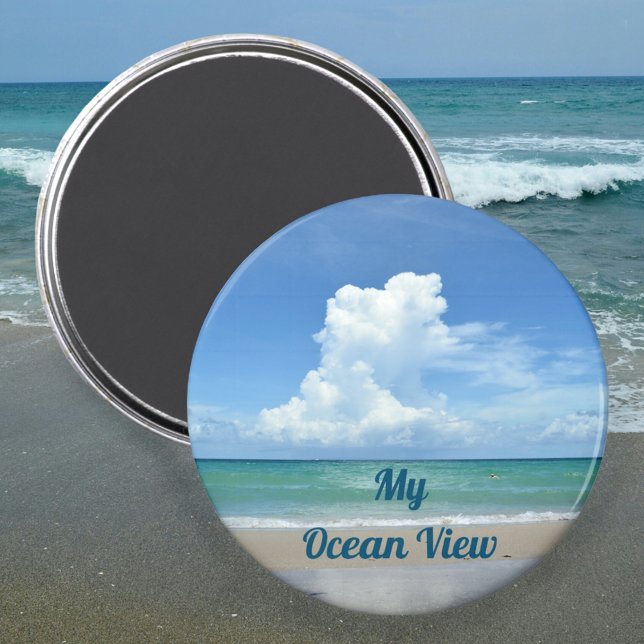 My Ocean View Beach Customisable Magnet (Creator Uploaded)