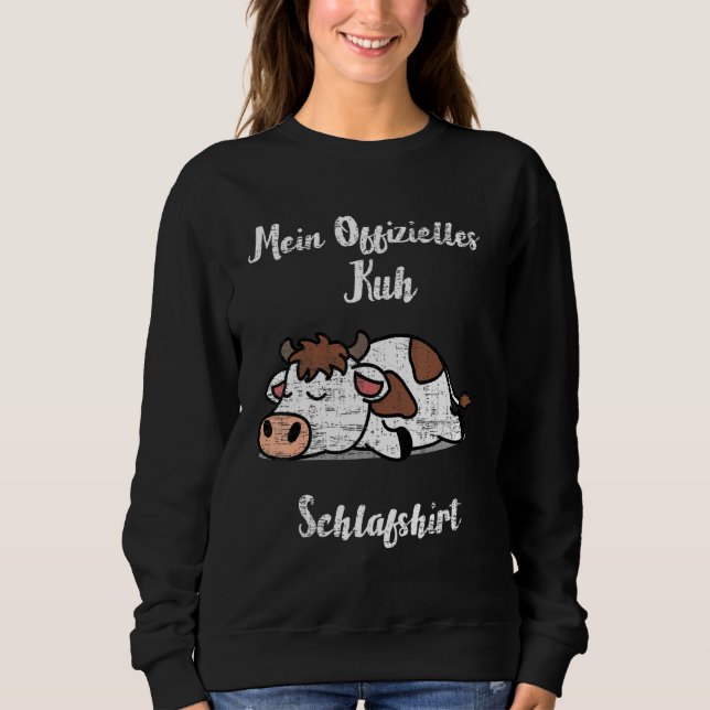 My Official Cow Sleep  Nightdress Pyjamas Sweatshirt (Front)