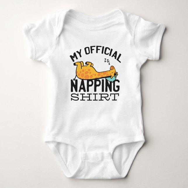 My official napping shirt - Lazy sleeping Giraffe (Front)