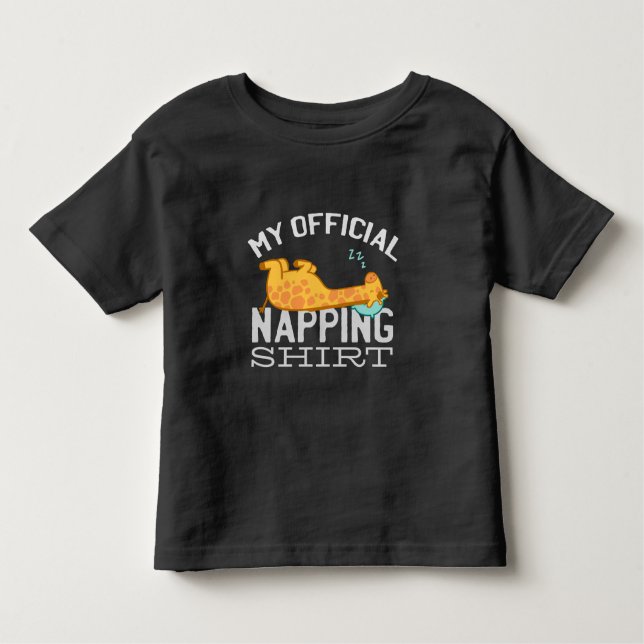 My official napping shirt - Lazy sleeping Giraffe (Front)