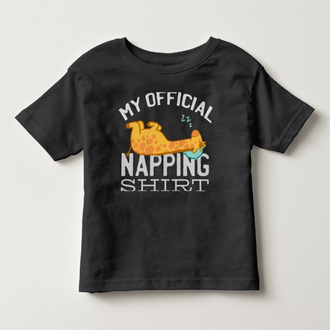 My official napping shirt - Lazy sleeping Giraffe (Front)