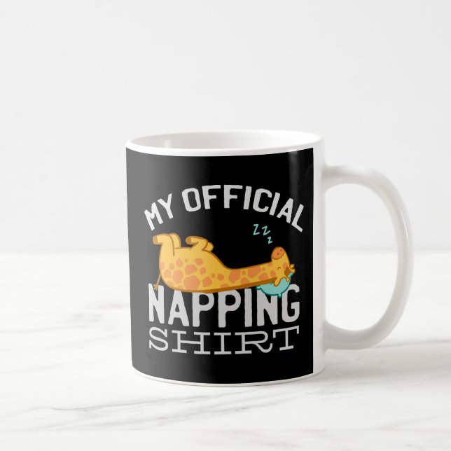 My official napping shirt - Lazy sleeping Giraffe Coffee Mug (Right)