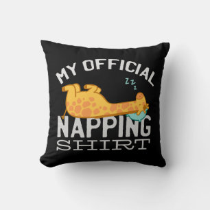 My official napping shirt - Lazy sleeping Giraffe Cushion