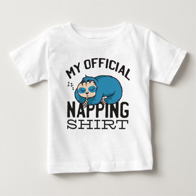 My official napping shirt - Lazy sleeping Sloth (Front)