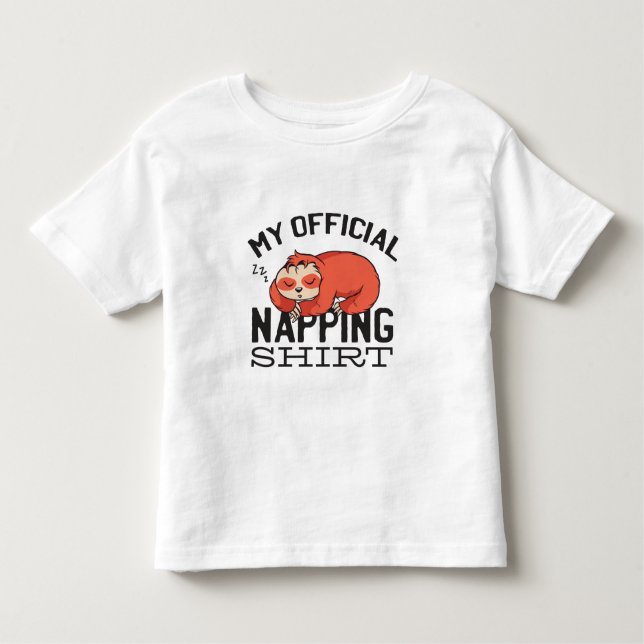 My official napping shirt - Lazy sleeping Sloth (Front)