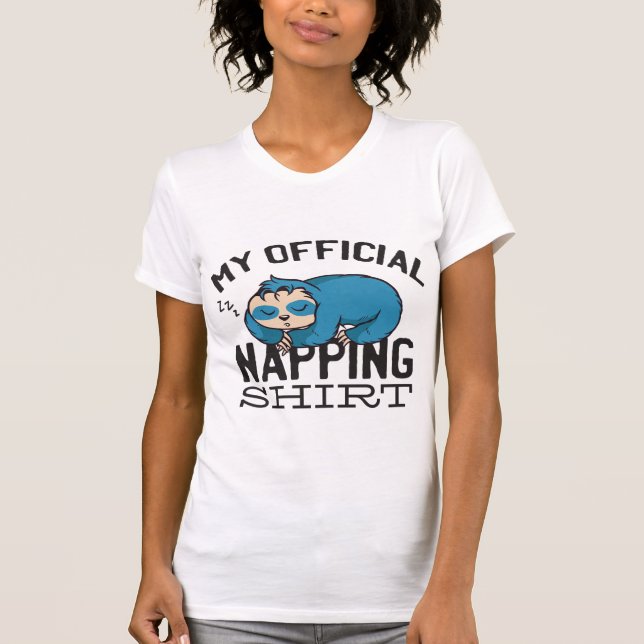 My official napping shirt - Lazy sleeping Sloth (Front)