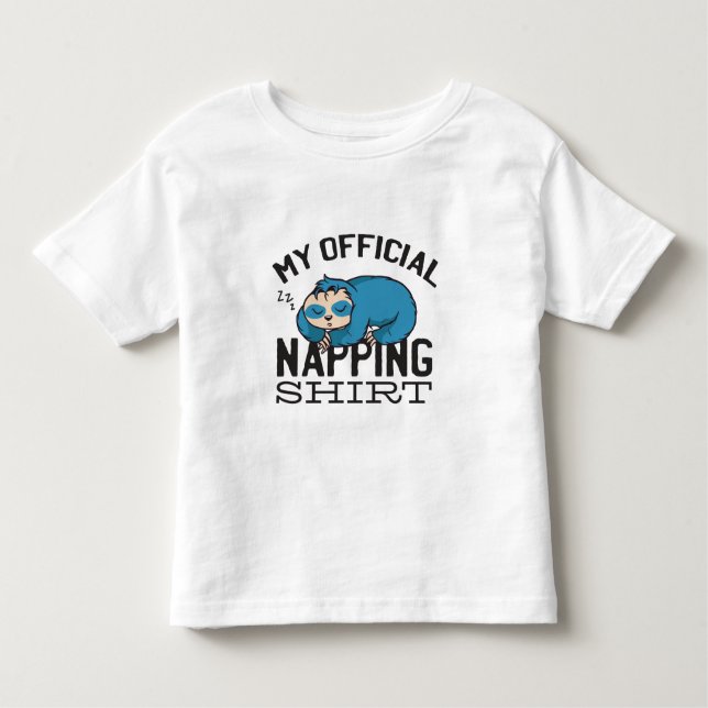 My official napping shirt - Lazy sleeping Sloth (Front)
