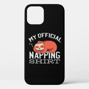 My official napping shirt - Lazy sleeping Sloth iPhone 12 Case