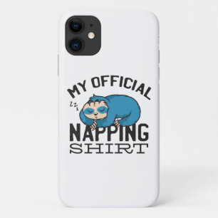 My official napping shirt - Lazy sleeping Sloth iPhone 11 Case