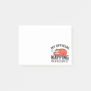 My official napping shirt - Lazy sleeping Sloth Post-it Notes