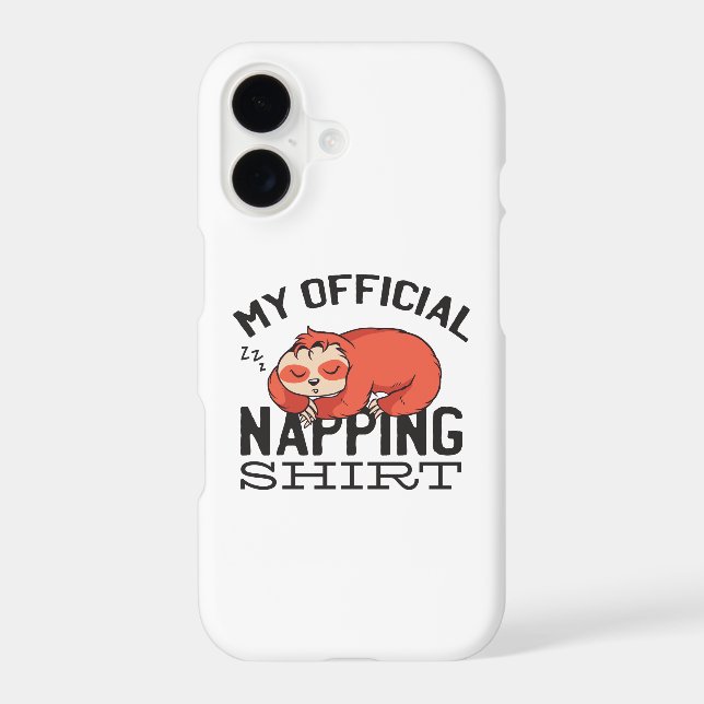 My official napping shirt - Lazy sleeping Sloth Samsung Galaxy Case (Back)