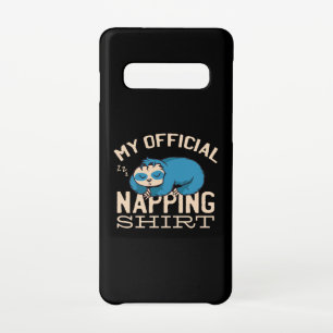 My official napping shirt, Lazy sleeping Sloth Samsung Galaxy Case