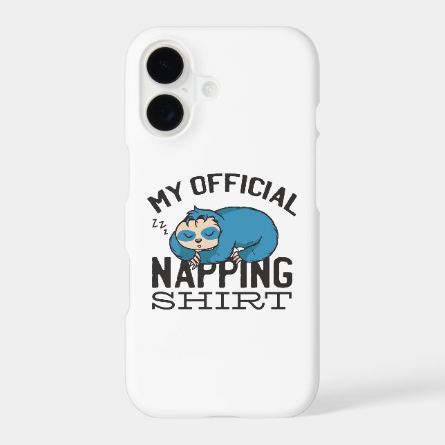 My official napping shirt - Lazy sleeping Sloth Samsung Galaxy Case (Back)