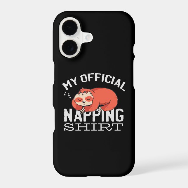 My official napping shirt - Lazy sleeping Sloth Samsung Galaxy Case (Back)