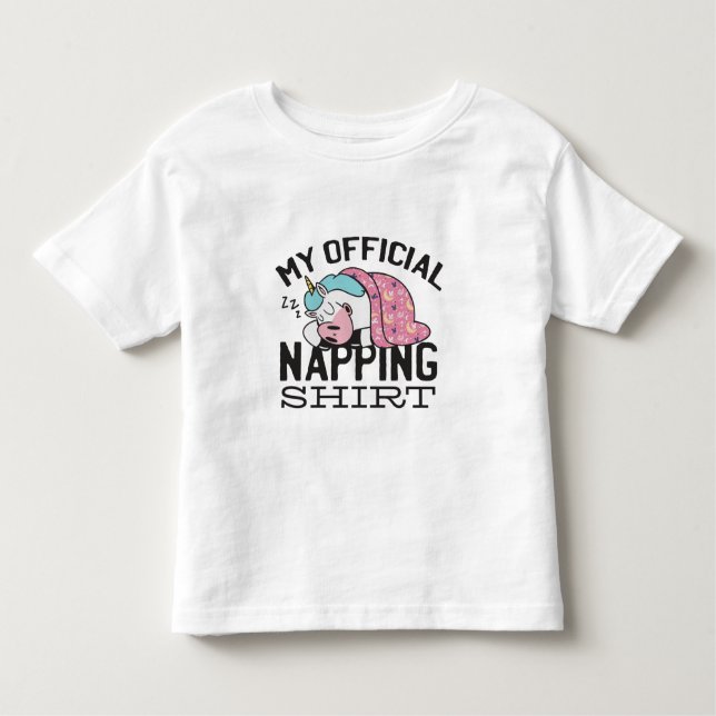 My official napping shirt - Lazy sleeping Unicorn (Front)