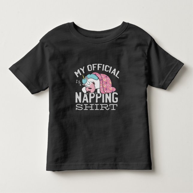 My official napping shirt - Lazy sleeping Unicorn (Front)