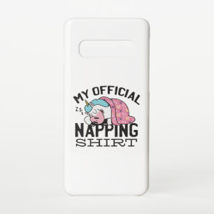 My official napping shirt - Lazy sleeping Unicorn Samsung Galaxy Case