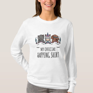 My official napping shirt sleeping Unicorn Dog Cat