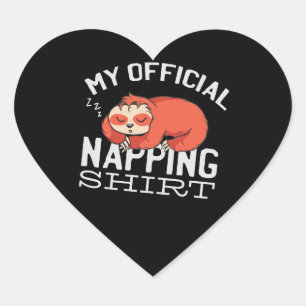 My official napping shirt Sloth Heart Sticker