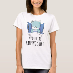My official napping shirt with sleeping Cat