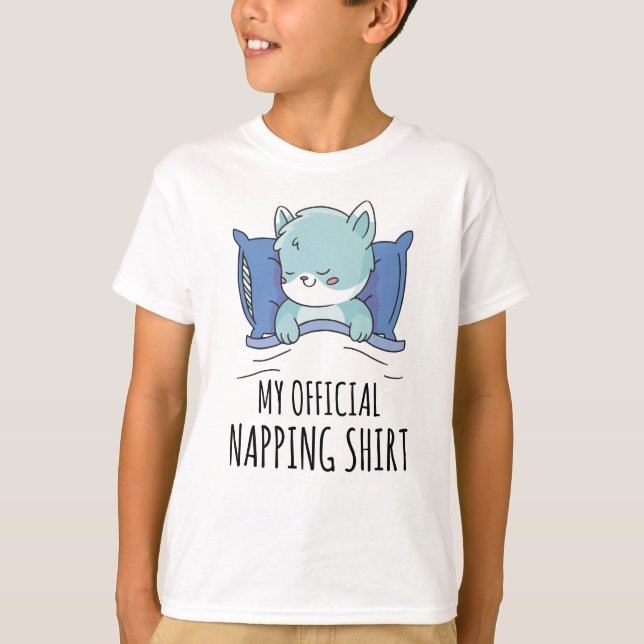 My official napping shirt with sleeping Cat (Front)