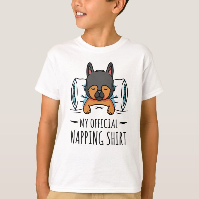 My official napping shirt with sleeping Dog (Front)