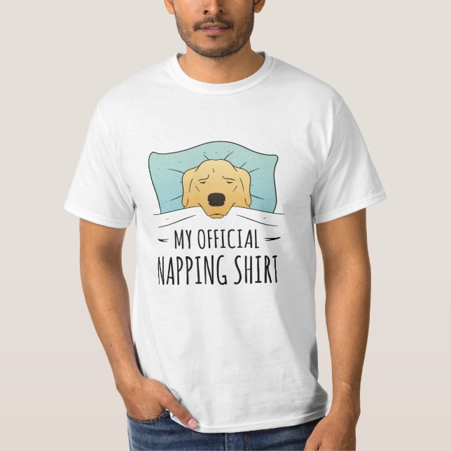 My official napping shirt with sleeping Dog (Front)
