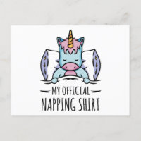 My official napping shirt with sleeping Unicorn