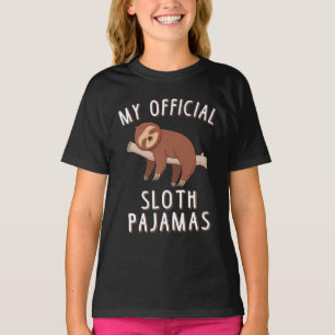 My Official Sloth Pyjamas Cute Sleeping Sloth T-Shirt