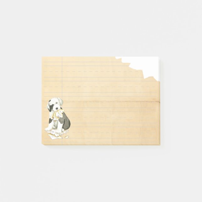 My Old English Sheepdog Ate My Homework Post-it Notes (Front)