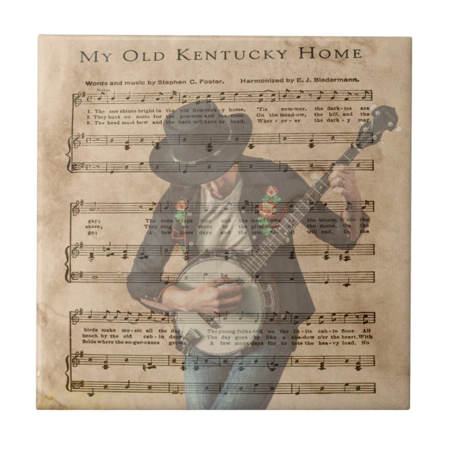 MY OLD KENTUCKY HOME CERAMIC TILE (Front)