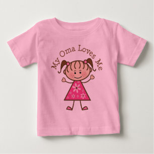 My Oma Loves Me Stick Figure Baby T-Shirt