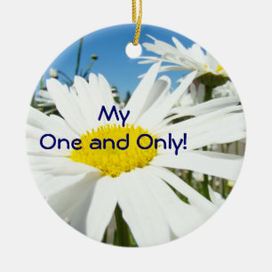 My One and Only! Love Ornament White Daisies