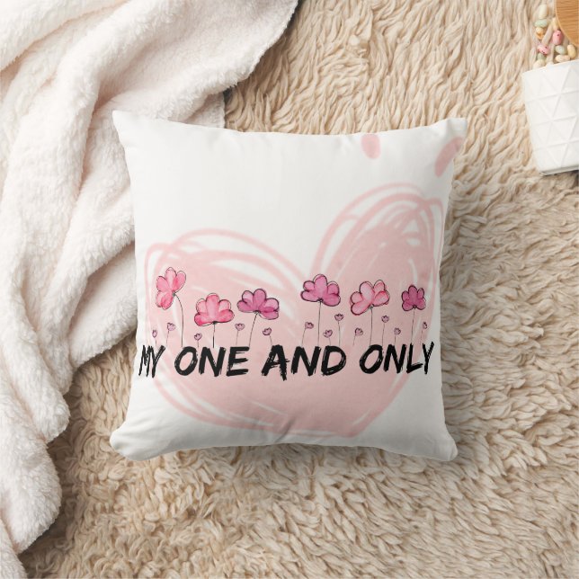 My One And Only Romantic Love Throw Pillow (Blanket)