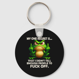 My One Regret Is Funny Frog Vintage Gift Key Ring