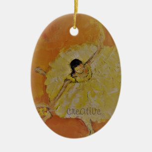 My one word : creative : ceramic ornament