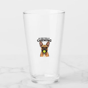 My Only Skill Is Chewing Vintage French Bulldog Te Glass