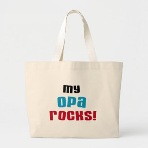 My Opa Rocks T-shirts and Gifts Large Tote Bag