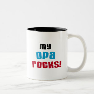 My Opa Rocks T-shirts and Gifts Two-Tone Coffee Mug