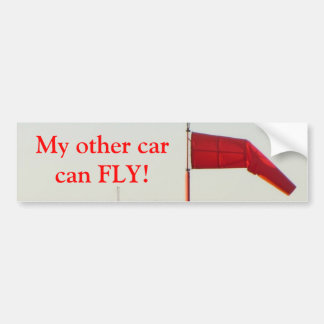 My other car can fly bumper sticker. bumper sticker