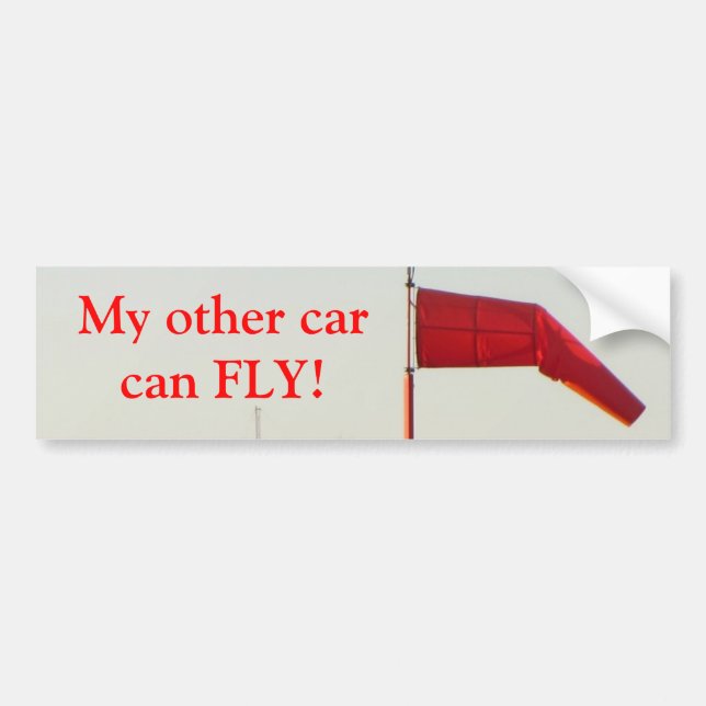 My other car can fly bumper sticker. bumper sticker (Front)
