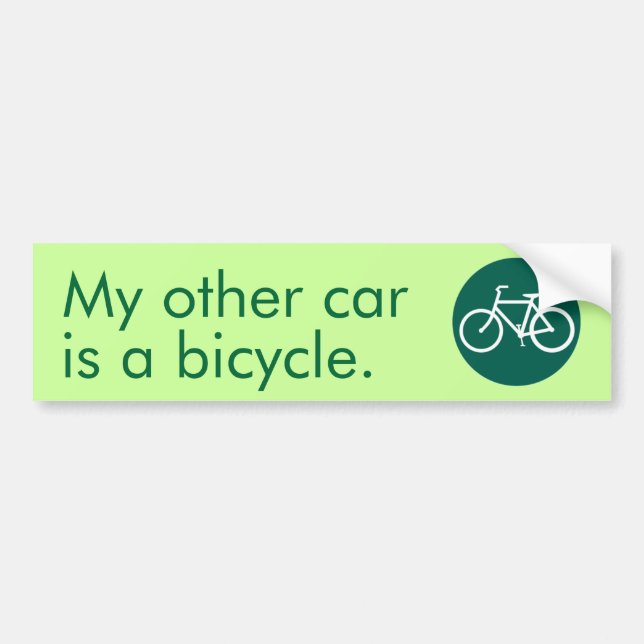 My other car is a bicycle. bumper sticker (Front)