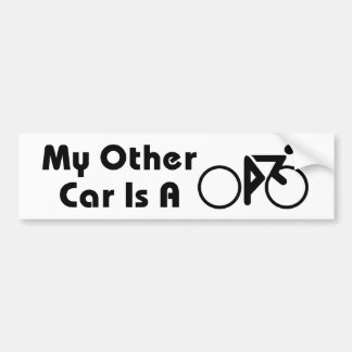 My Other Car Is A Bicycle Bumper Sticker