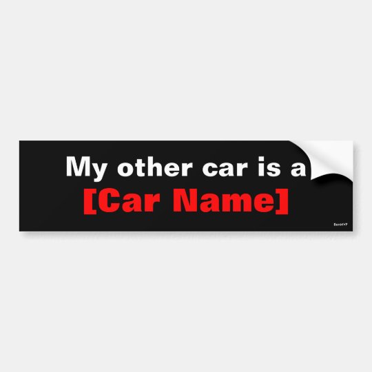 My Other Car Is A Black Bumper Sticker Au