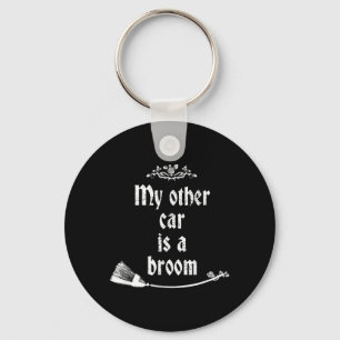 My Other Car Is A Broom Halloween Key Ring