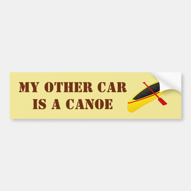 My Other Car is a Canoe Bumper Sticker (Front)