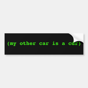 (my other car is a cdr) bumper sticker